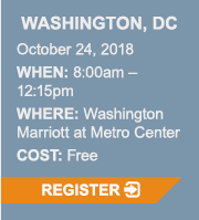 Washington, DC. October 24, 2018 at the Washing Marriott at Mtro Center. Click here for free registration.